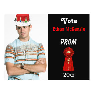 Vote me for Prom King (Red) Flyer