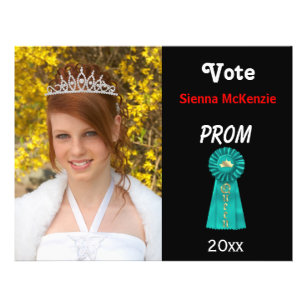 Vote me for Prom Queen (Aqua) Flyer