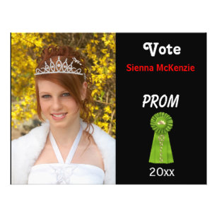 Vote me for Prom Queen (Green) Flyer