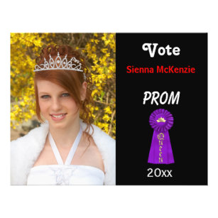 Vote me for Prom Queen (Purple) Flyer