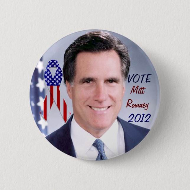 Vote_ Mitt Romney_ 2 Inch Round Button (Front)