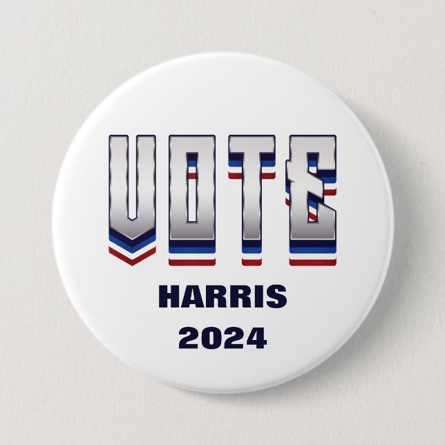 Vote Modern Typography - Election  3 Inch Round Button (Front)