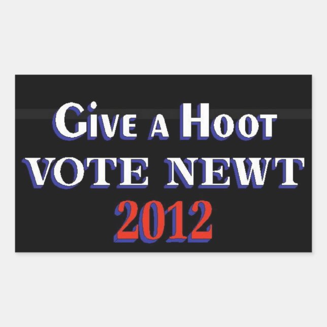 Vote Newt 2012 GAH Sticker (Front)