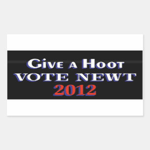 Vote Newt 2012 GAH Sticker