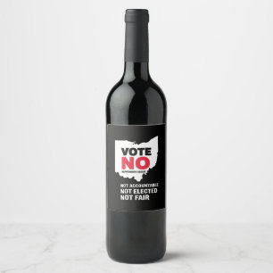 Vote No November Issue 1 Wine Label