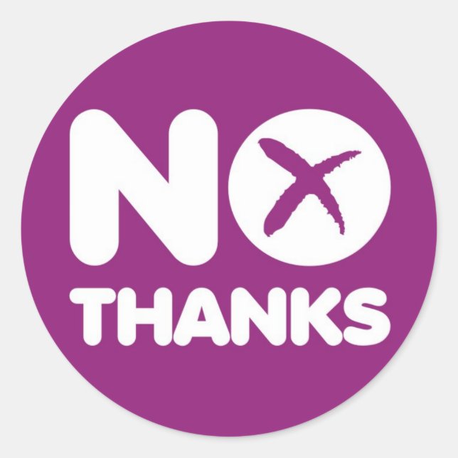 Vote No Thanks Sticker Scottish Independence (Front)
