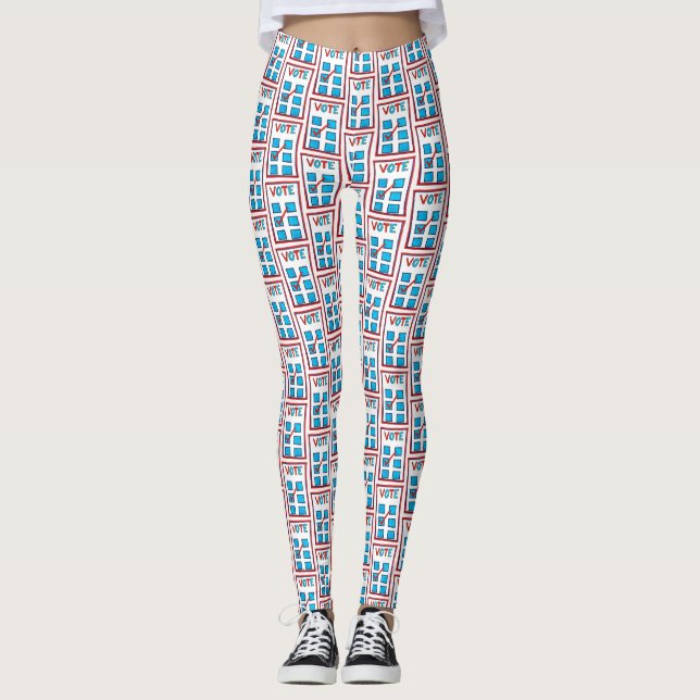 VOTE November 2020 Election Day USA Voting Ballot Leggings (Front)