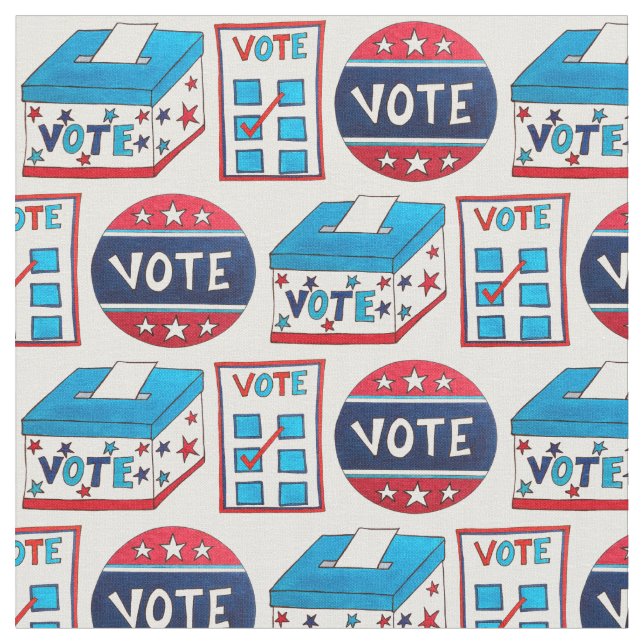 VOTE November 2020 Election Day USA Voting Fabric (Close Up)