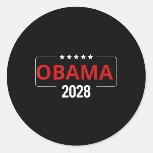Vote Obama 2028 Retro Obama President 2028 Obama 2 Classic Round Sticker