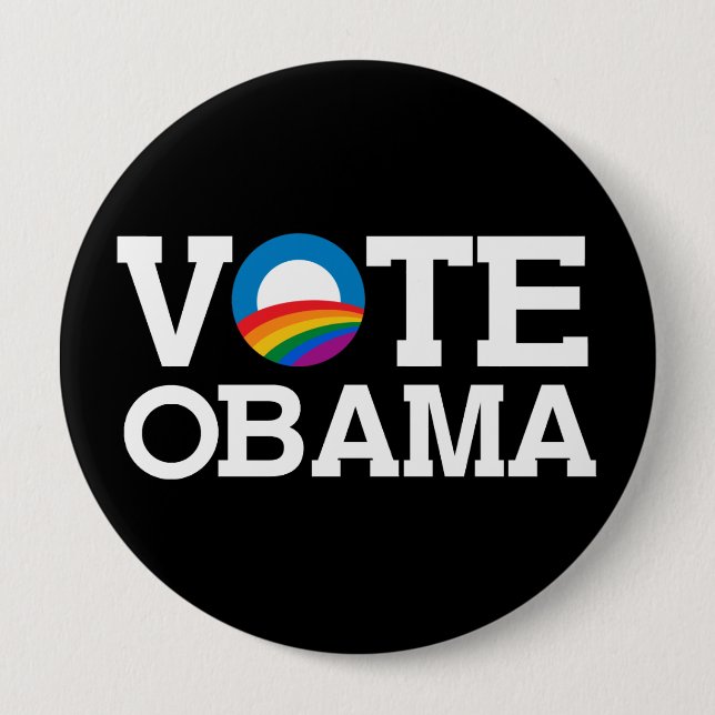 VOTE OBAMA 4 INCH ROUND BUTTON (Front)