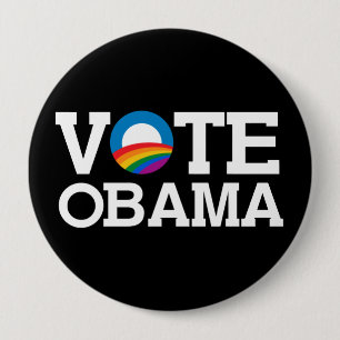 VOTE OBAMA 4 INCH ROUND BUTTON