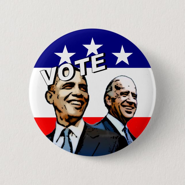 Vote Obama Biden in 2008 2 Inch Round Button (Front)