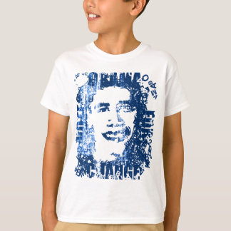 "Vote Obama for Change" vintage-look ball T. T-Shirt