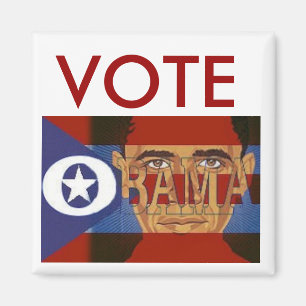 Vote Obama Square Magnet