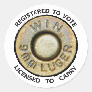 Vote or Carry Classic Round Sticker