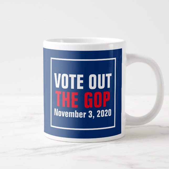 Vote Out The GOP 2024 Election Red White Blue Large Coffee Mug (Right)
