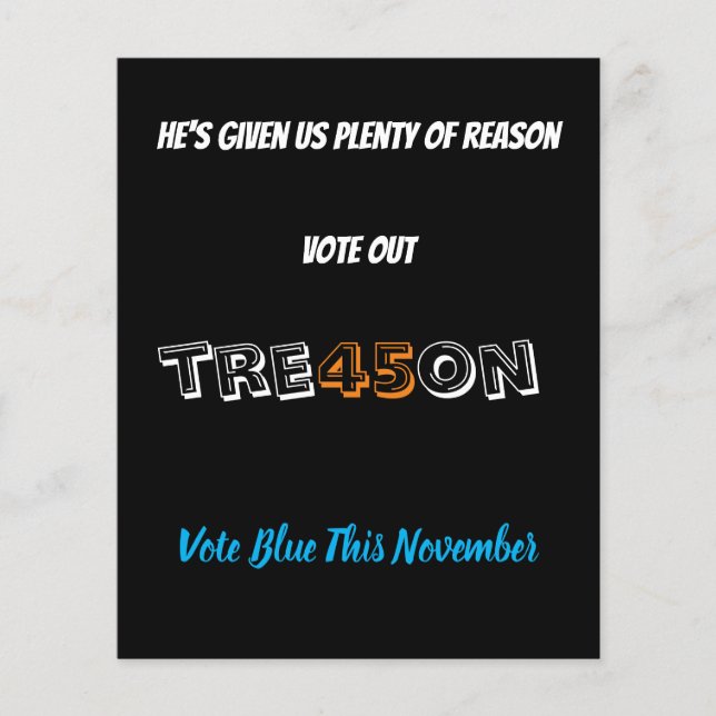 Vote Out TRE45ON Flyer (Front)
