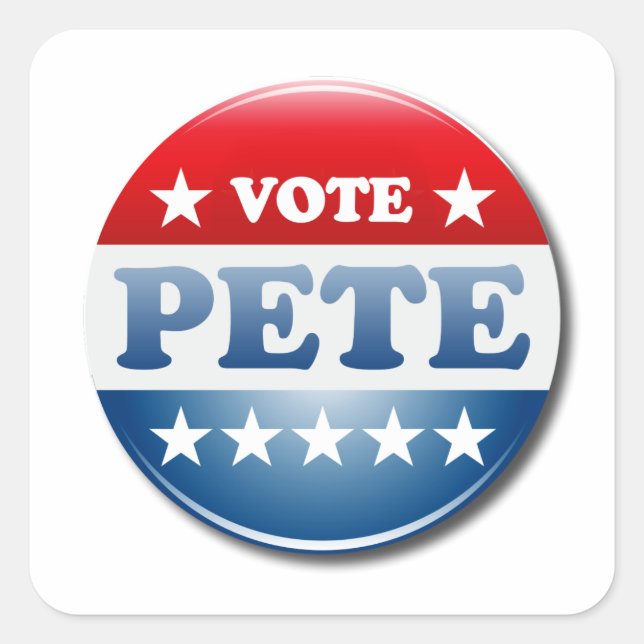 Vote Pete 2020 Square Sticker (Front)