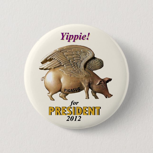 Vote Pigasus President  in 2012 2 Inch Round Button (Front)