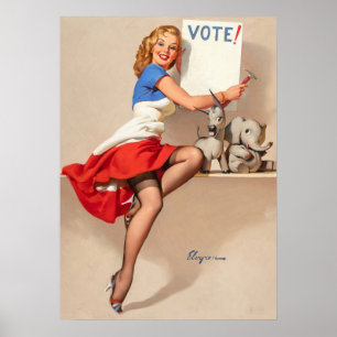 Vote pin up poster