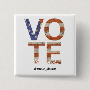 Vote Political Campaign 2024 Election  2 Inch Square Button