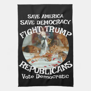 Vote Political FW FV HG Trump Republican Party Kitchen Towel