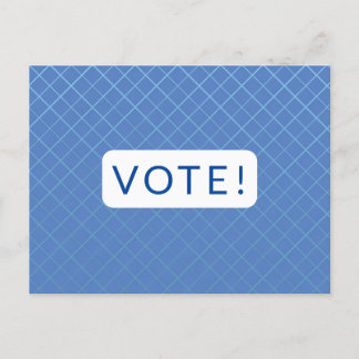 Vote Postcard - white on blue