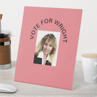 VOTE POUR ÉCRIRE SIGNE PEDESTAL