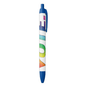 "vote" - Pride rainbow colours lgbtq lgbt Black Ink Pen