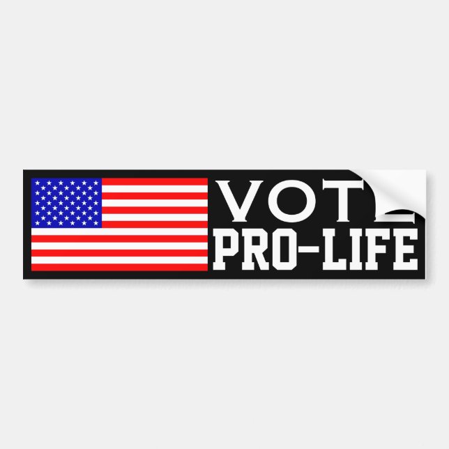 Vote Pro-Life Bumper Sticker (Front)