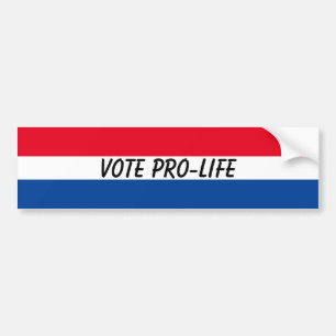 Vote Pro-Life USA Patriotic Christian Bumper Sticker