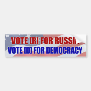 Vote [R] For Russia Bumper Sticker