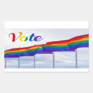 Vote Rainbow Flags LGBTQ Election Sticker