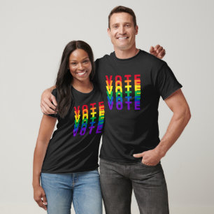 VOTE Rainbow Letters T-shirt homme