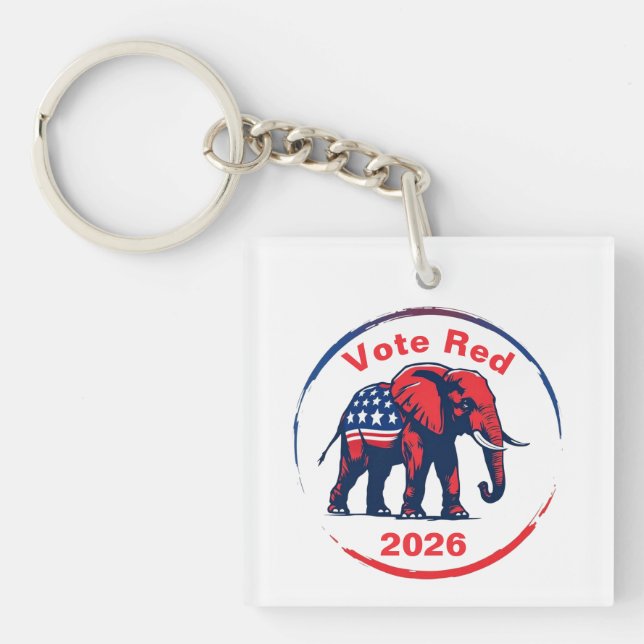 Vote Red 2026 Keychain (Front)