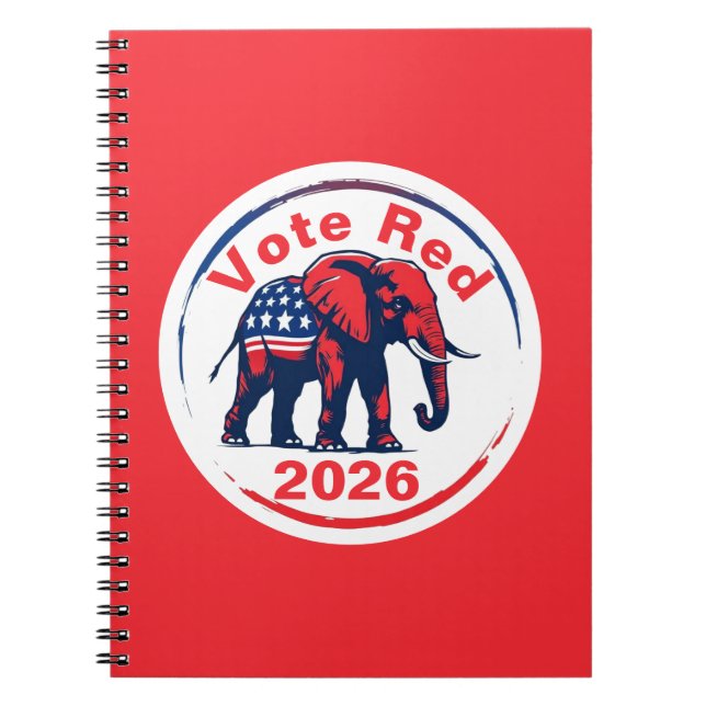 Vote Red 2026 Notebook (Front)