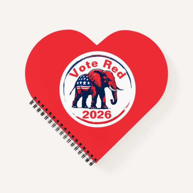 Vote Red 2026 Notebook (Front)