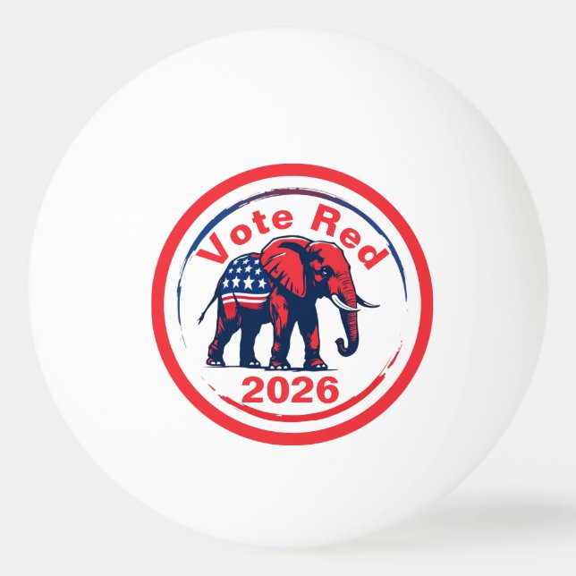 Vote Red 2026 Ping Pong Ball (Front)