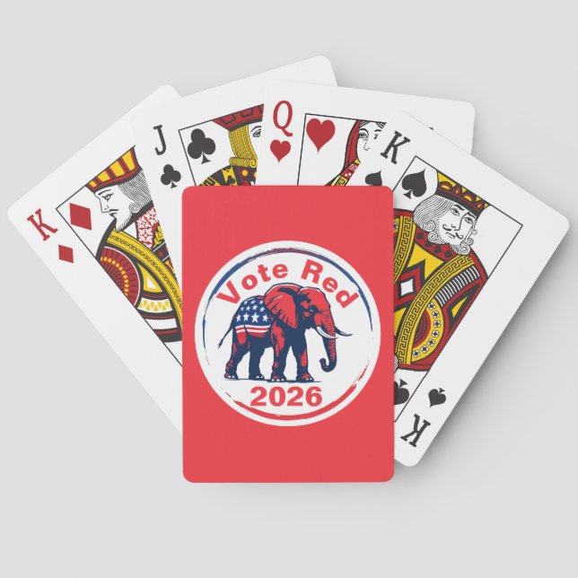 Vote Red 2026 Playing Cards (Back)
