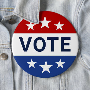 Vote Red and Blue Election 6 Inch Round Button