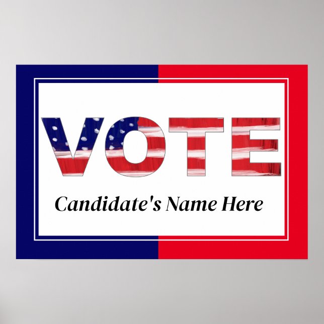 Vote Red/Blue Poster (Front)