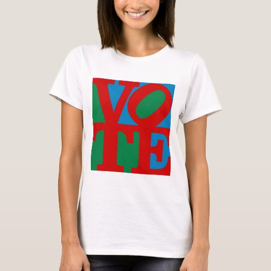 VOTE (red on blue and green) T-Shirt