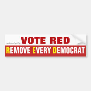 Vote Red Supprimer Tous Les Stickers Démocrates Bu
