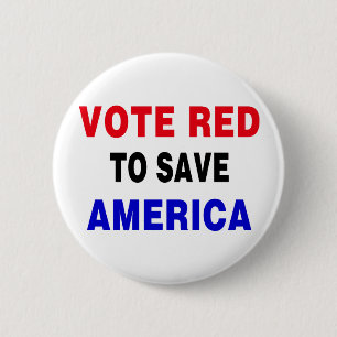 Vote Red To Save America 2 Inch Round Button