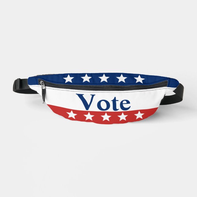 Vote Red White and Blue with Stars Fanny Pack (Front)