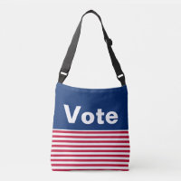 Vote Red White and Blue with Stripes Patriotic