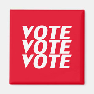 vote - Red, white Magnet