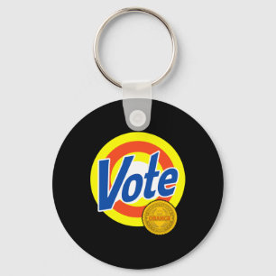 Vote Removes Stubborn Orange Stains Funny Anti-tru Keychain