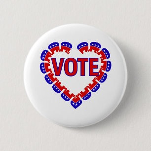 vote republican elephant 2 inch round button