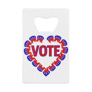 vote republican elephant credit card bottle opener